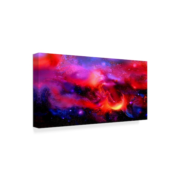 RUNA 'Cosmic Red Star' Canvas Art,10x19